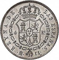 Large Reverse for 4 Reales 1848 coin