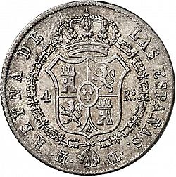 Large Reverse for 4 Reales 1849 coin