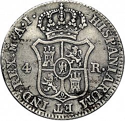 Large Reverse for 4 Reales 1809 coin