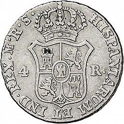 Large Reverse for 4 Reales 1812 coin