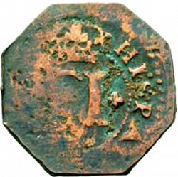 Large Obverse for 4 Cornados 1727 coin