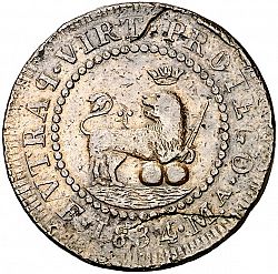 Large Reverse for 4 Quartos 1834 coin