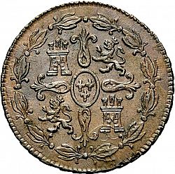 Large Reverse for 4 Maravedies 1788 coin