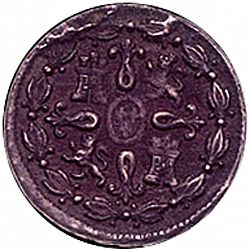 Large Reverse for 4 Maravedies 1795 coin