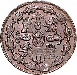 Large Reverse for 4 Maravedies 1797 coin