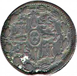 Large Reverse for 4 Maravedies 1804 coin