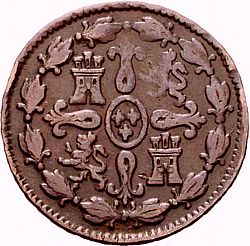 Large Reverse for 4 Maravedies 1806 coin