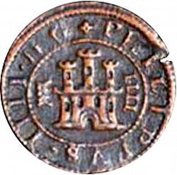 Large Obverse for 4 Maravedies 1622 coin
