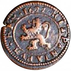 Large Reverse for 4 Maravedies 1622 coin