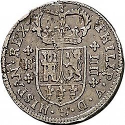 Large Obverse for 4 Maravedies 1718 coin
