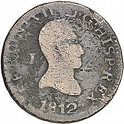 Large Obverse for 4 Maravedies 1812 coin