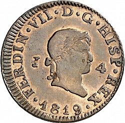 Large Obverse for 4 Maravedies 1819 coin