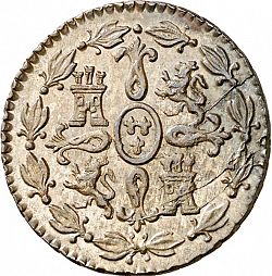 Large Reverse for 4 Maravedies 1833 coin
