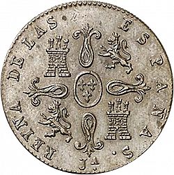 Large Reverse for 4 Maravedies 1842 coin