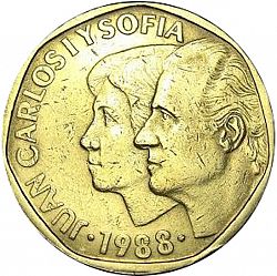 Large Obverse for 500 Pesetas 1988 coin