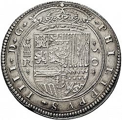 Large Obverse for 50 Reales 1633 coin