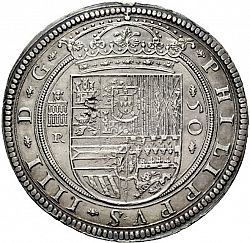 Large Obverse for 50 Reales 1635 coin