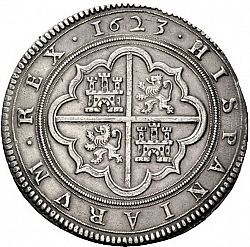 Large Reverse for 50 Reales 1623 coin