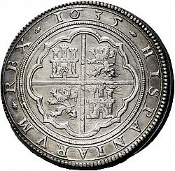 Large Reverse for 50 Reales 1635 coin