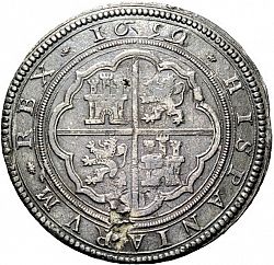 Large Reverse for 50 Reales 1659 coin