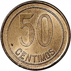 Large Reverse for 50 Céntimos 1937 coin