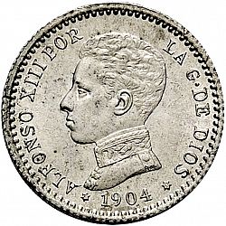 Large Obverse for 50 Céntimos 1904 coin
