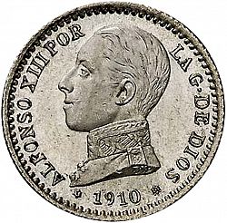 Large Obverse for 50 Céntimos 1910 coin