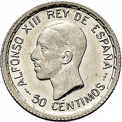 Large Obverse for 50 Céntimos 1926 coin