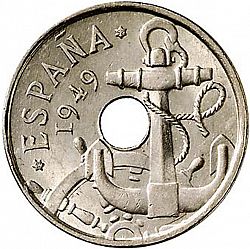 Large Obverse for 50 Céntimos 1949 coin