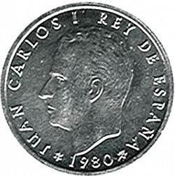 Large Obverse for 50 céntimos 1980 coin