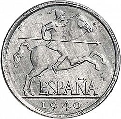 Large Obverse for 5 Céntimos 1940 coin