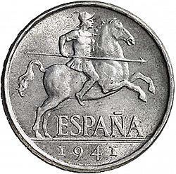 Large Obverse for 5 Céntimos 1941 coin