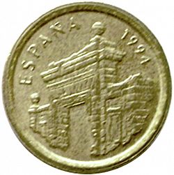 Large Reverse for 5 Pesetas 1994 coin