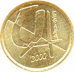 Large Reverse for 5 Pesetas 2000 coin