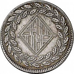 Large Obverse for 5 Pesetas 1814 coin