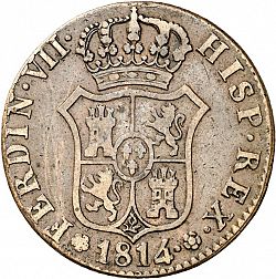 Large Obverse for 6 Cuartos 1814 coin
