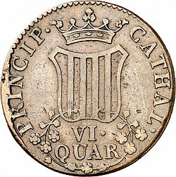 Large Reverse for 6 Cuartos 1814 coin