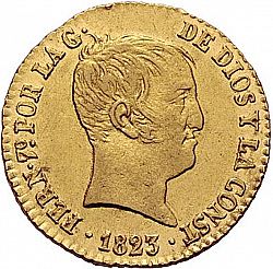 Large Obverse for 80 Reales 1823 coin