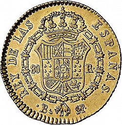 Large Reverse for 80 Reales 1822 coin