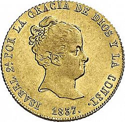 Large Obverse for 80 Reales 1837 coin