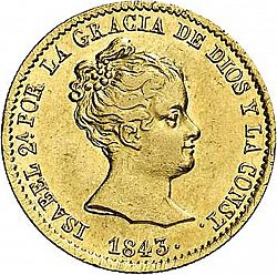 Large Obverse for 80 Reales 1843 coin