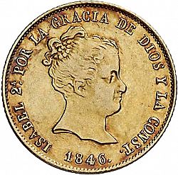 Large Obverse for 80 Reales 1846 coin