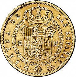 Large Reverse for 80 Reales 1837 coin