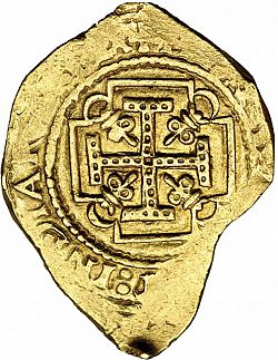 Large Reverse for 8 Escudos 1691 coin
