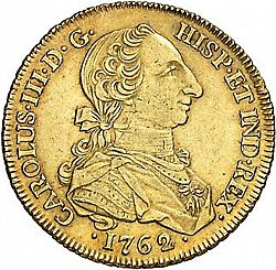 Large Obverse for 8 Escudos 1762 coin
