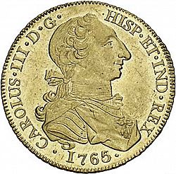 Large Obverse for 8 Escudos 1765 coin