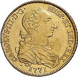 Large Obverse for 8 Escudos 1771 coin