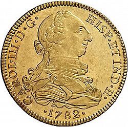 Large Obverse for 8 Escudos 1782 coin