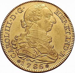 Large Obverse for 8 Escudos 1786 coin