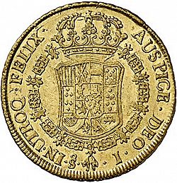 Large Reverse for 8 Escudos 1766 coin